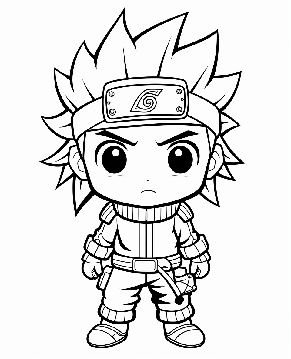 Coloring page of Anime Naruto