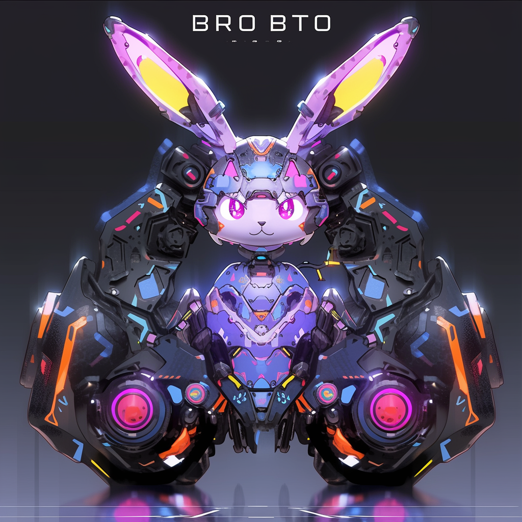 Anime rabbit robot crypto coin