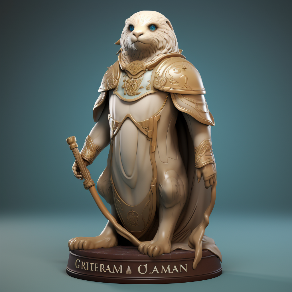 Cute anime seal guardian protecting