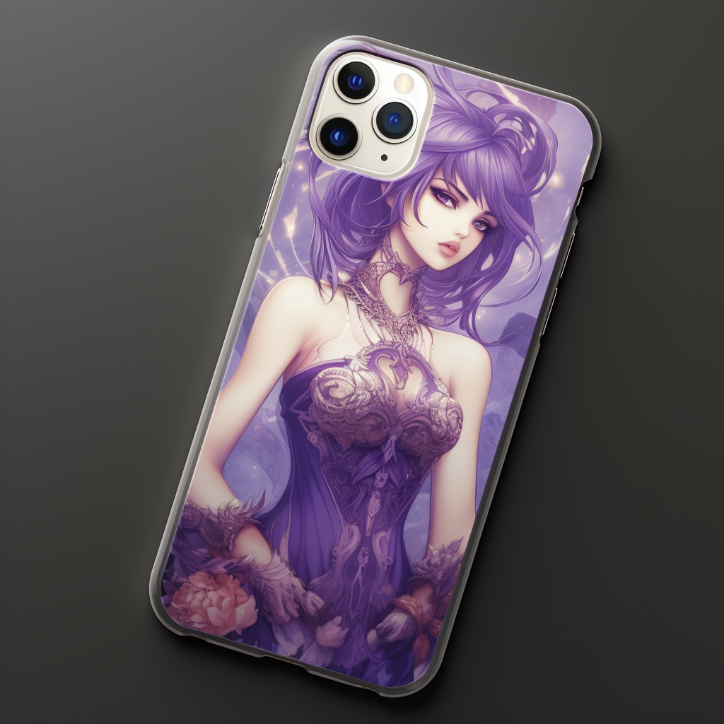 Anime Beauty with iPhone15 Pro in Purple