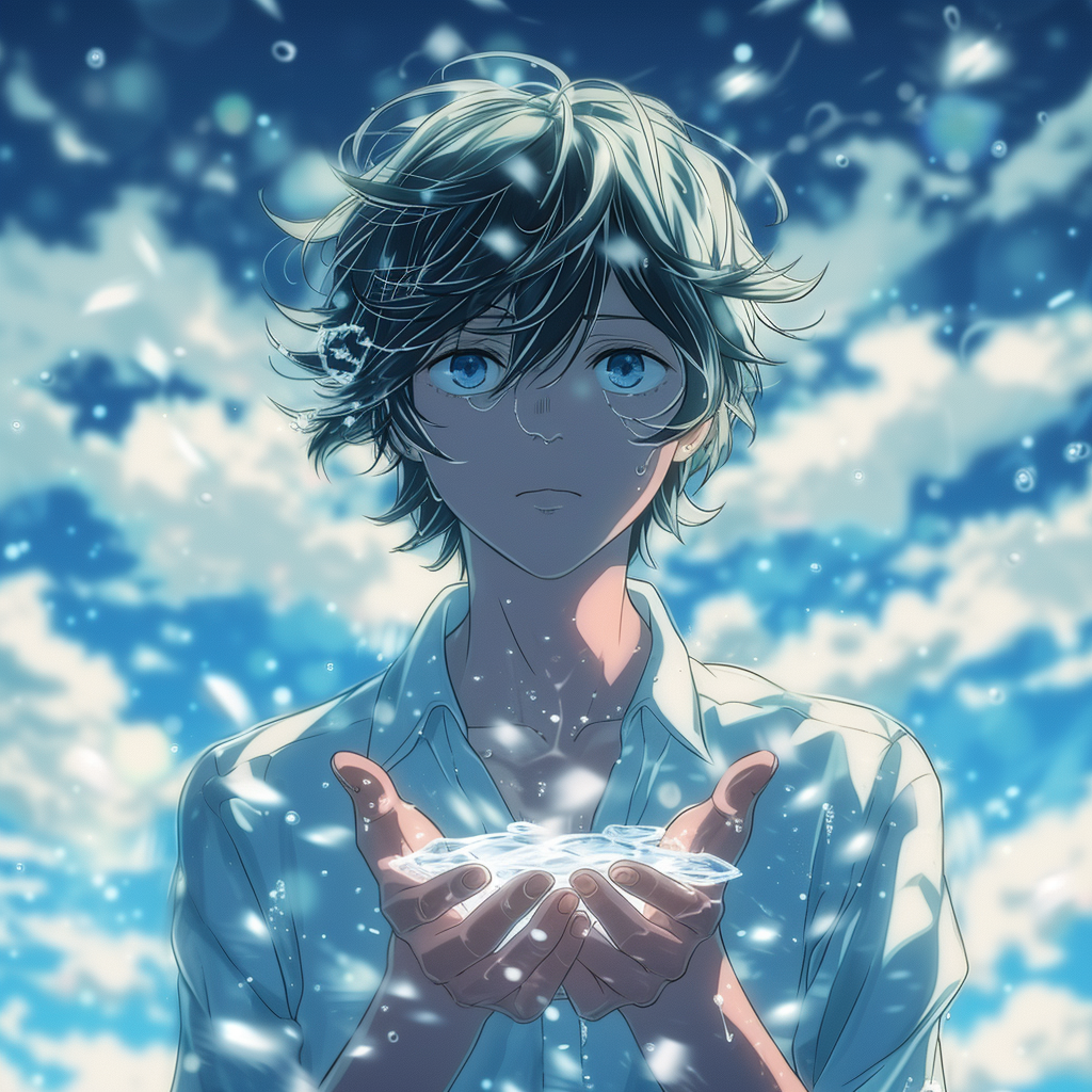 Anime Boy with Ice Hands