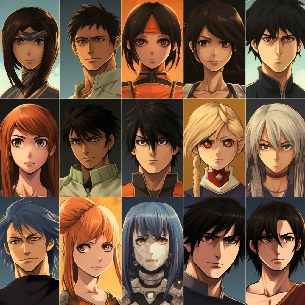 Collage of Anime Characters