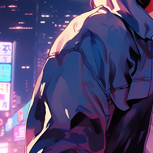 Sensual anime girls in 80's fashion streetwear
