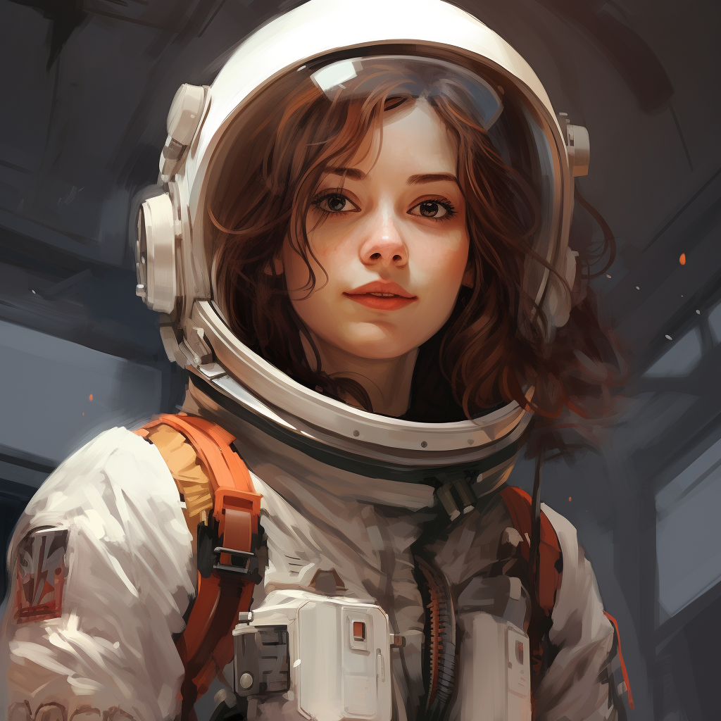 Anime Female Astronaut Illustration