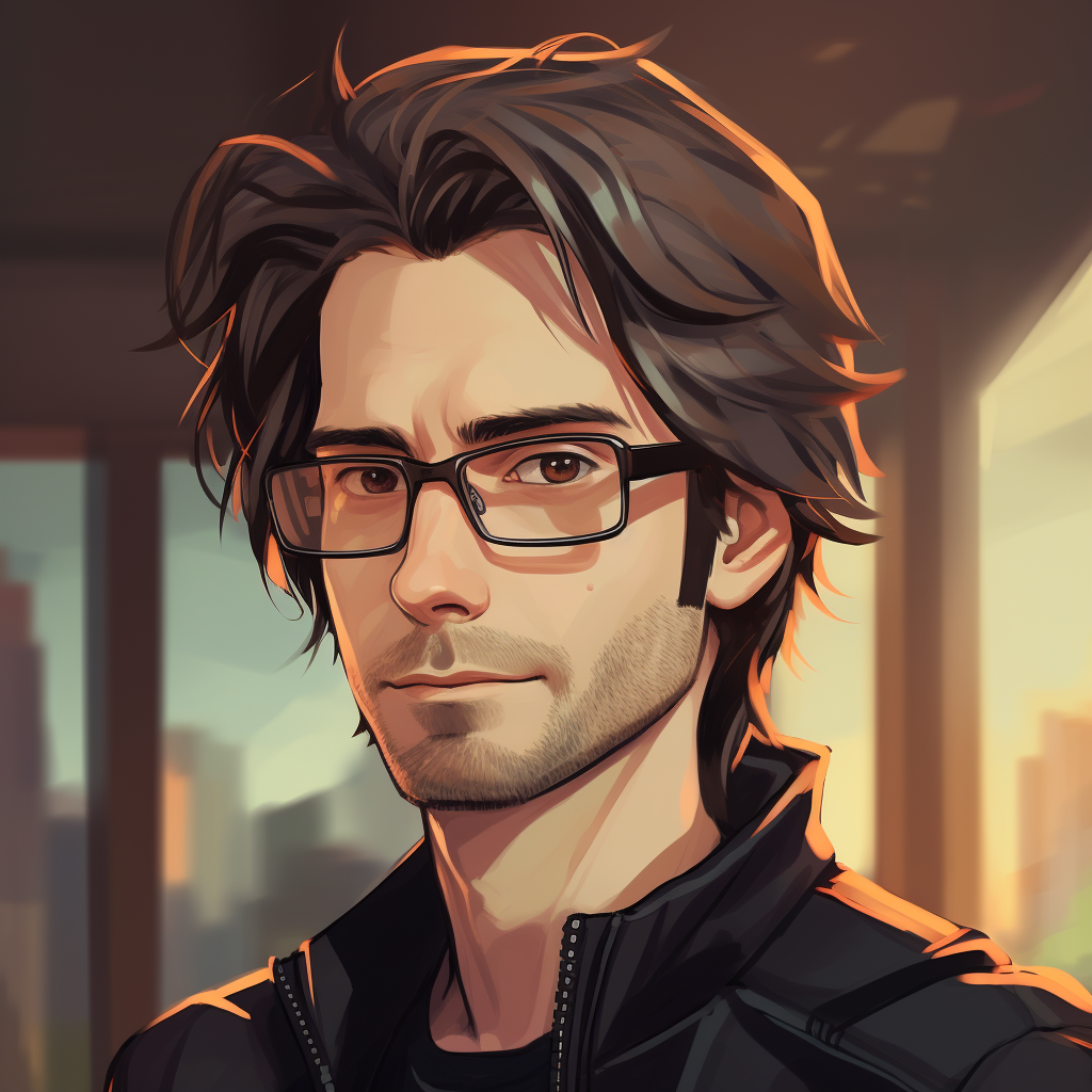 Anime style profile picture of game developer Michael Arkin