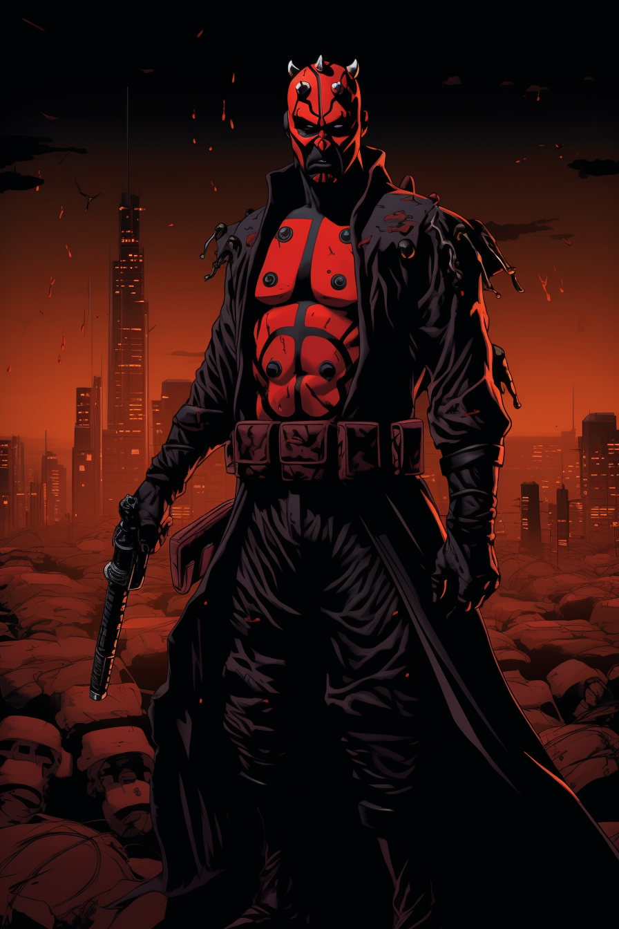 Anime Katsuhiro Otomo Style: Full Body Darth Maul