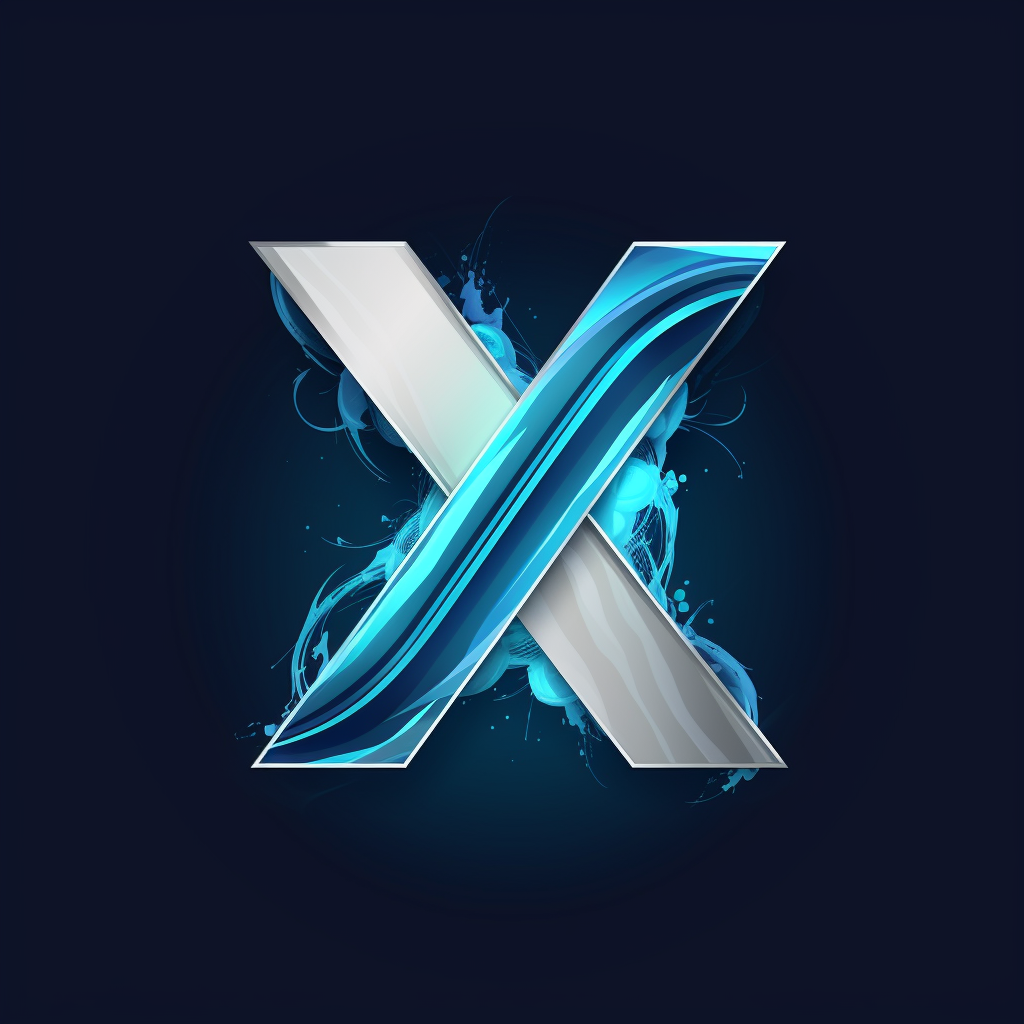 Modern anime logo with X2