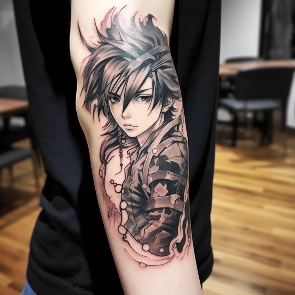 Anime male arm tattoo inspiration