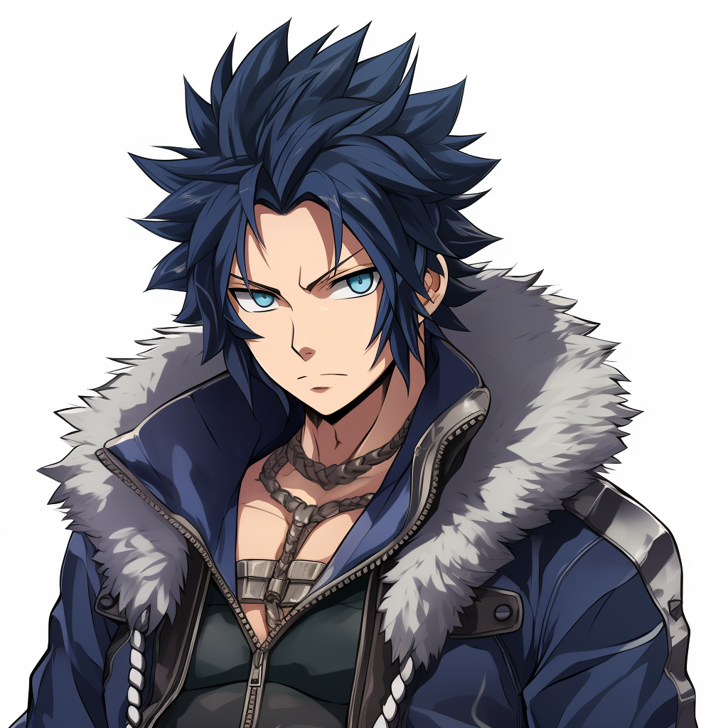 Anime man with spiky hair