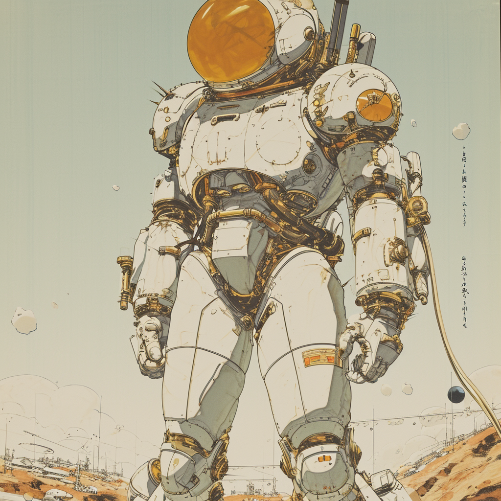 Space Action Hero in Neo-Vintage Armored Suit