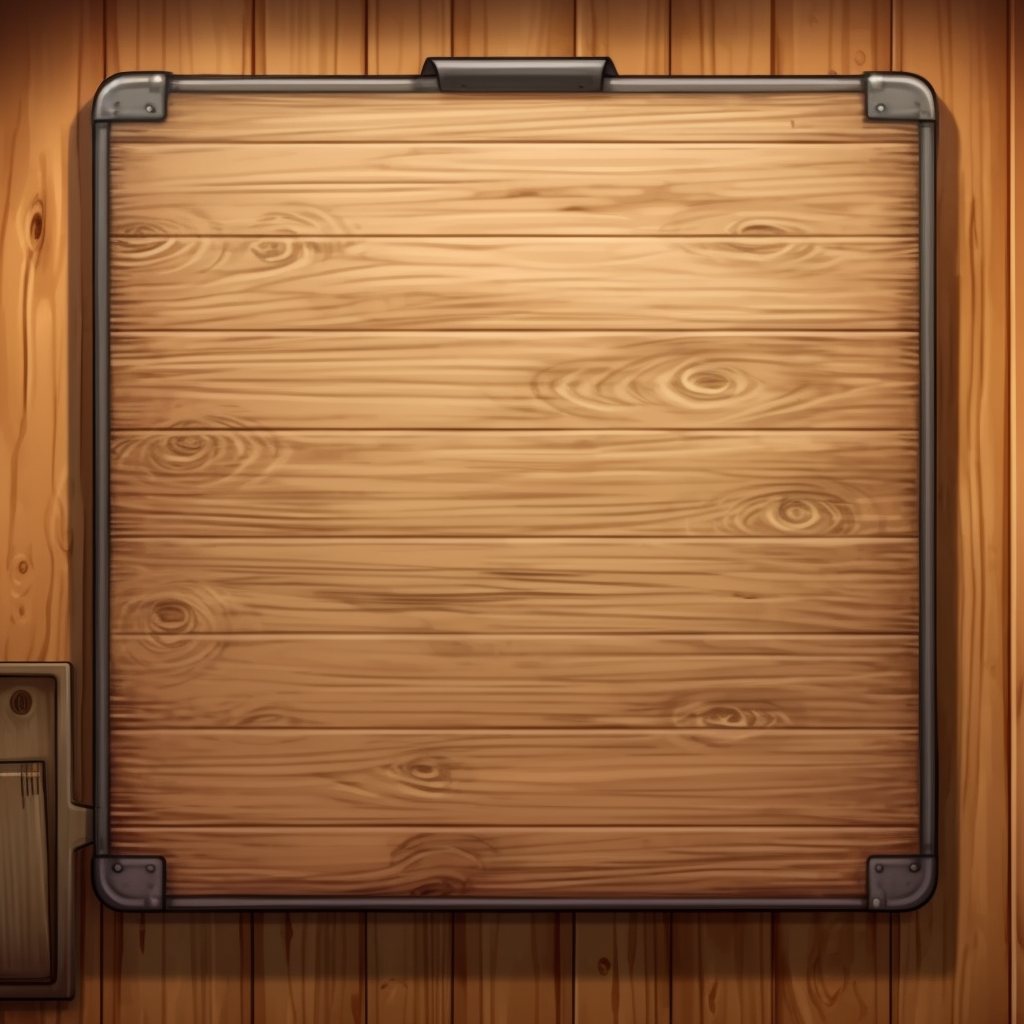 Anime notice board with blank parchment