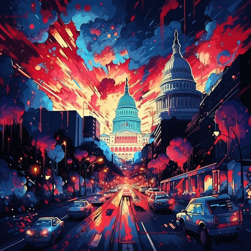 Anime Washington D.C. Cityscape Art