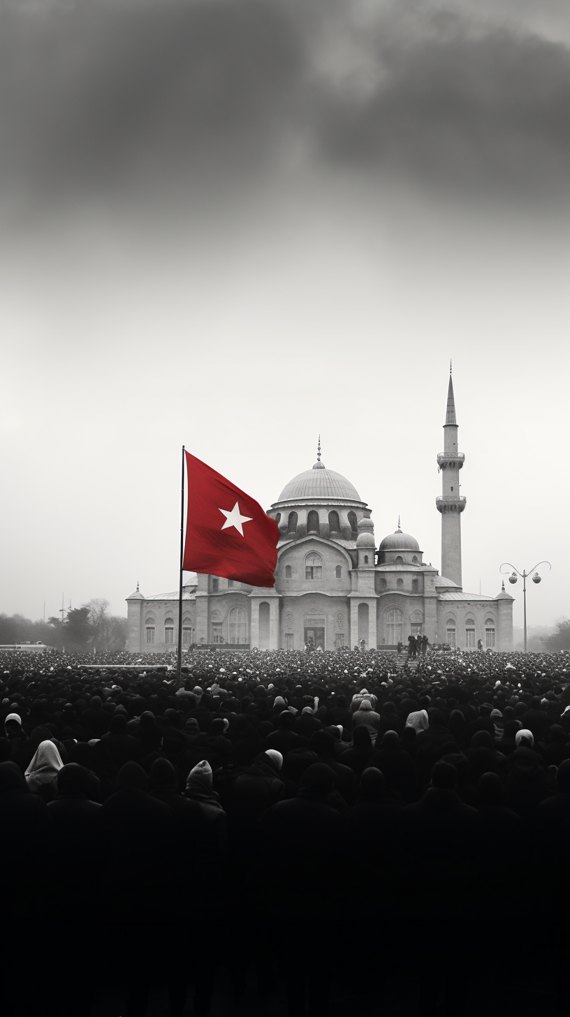 Crowd paying respect at Anıtkabir