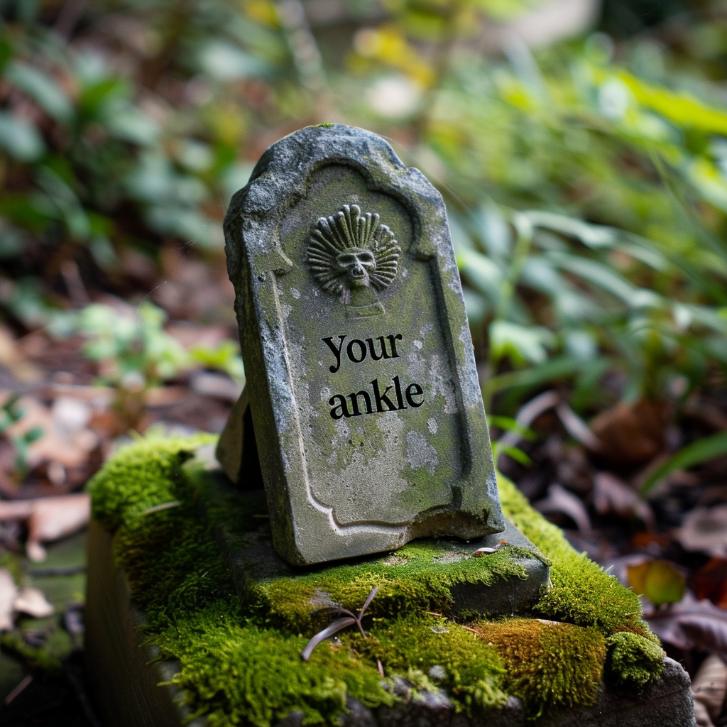 Ankle tombstone memorial image