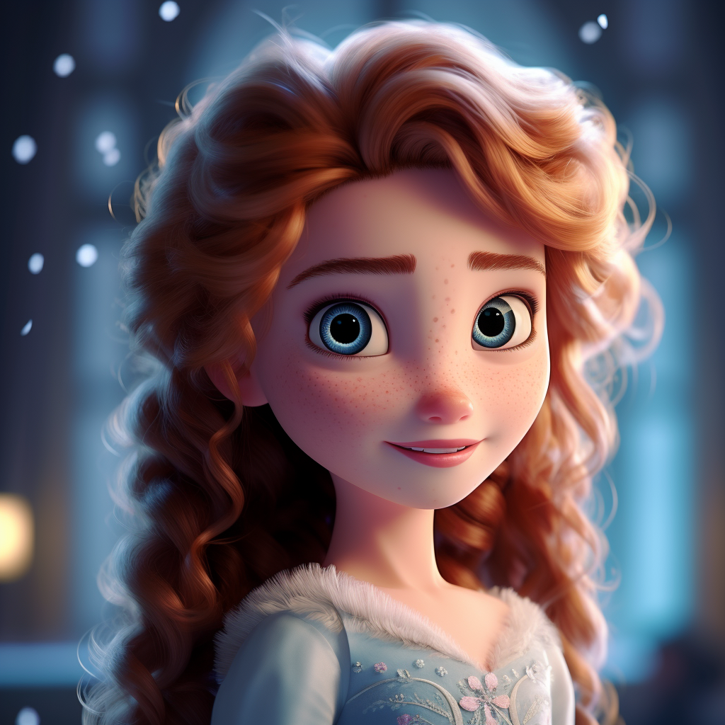 Anne, the Frozen Cartoon Princess