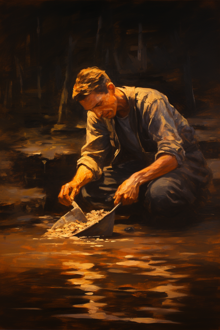 Gold Panning by Anselmo Ballester