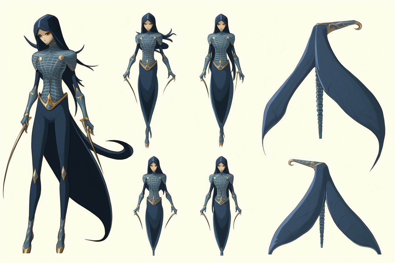 Anthrocobra character design sheet