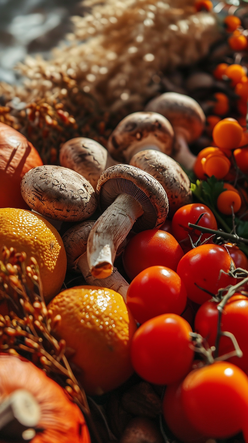 Antioxidant-Rich Mushroom Closeup