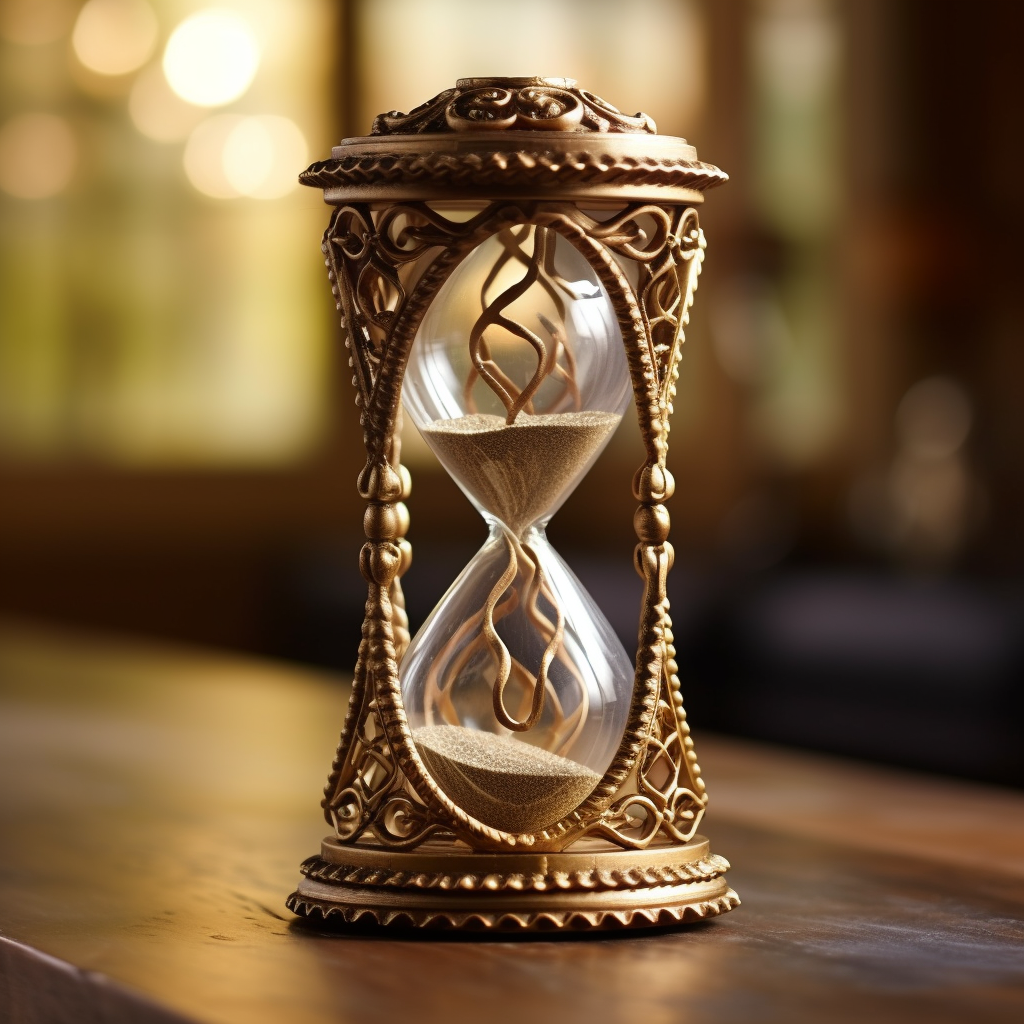 Beautiful antique bronze hourglass design