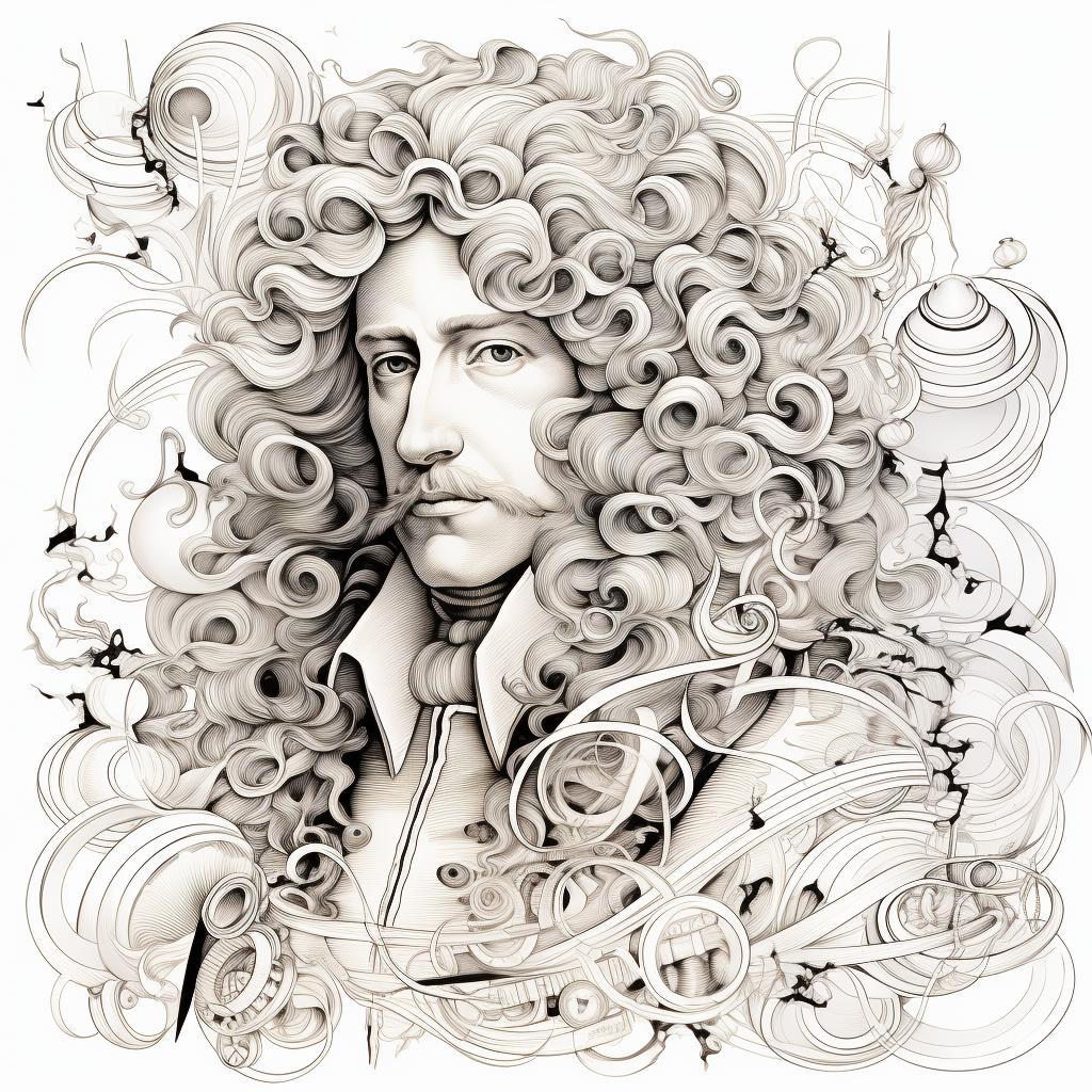 Antonie Van Leeuwenhoek Line Art