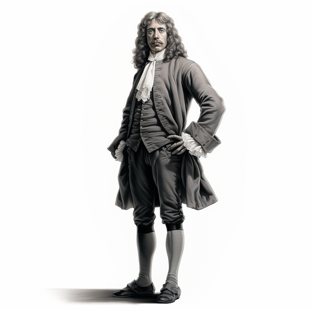 Antonie van Leeuwenhoek standing bold