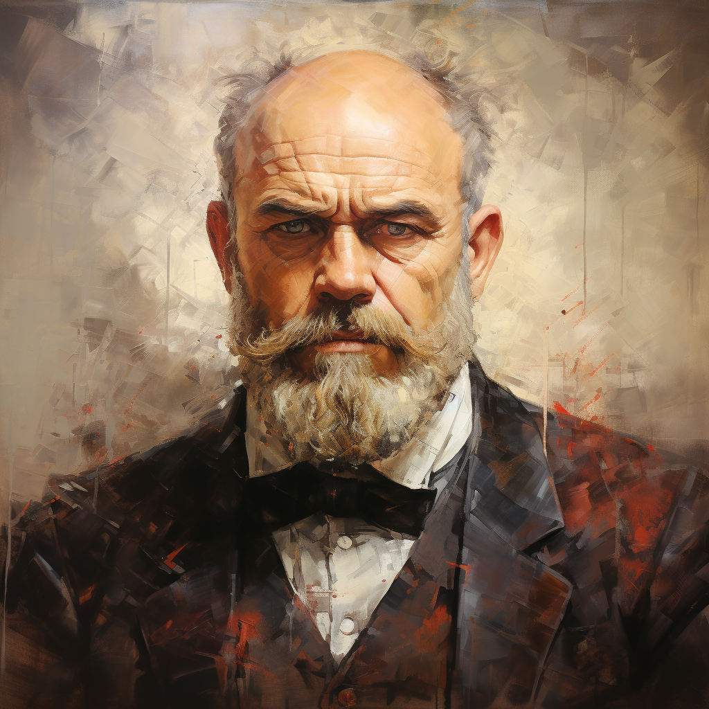 Antonin Dvořák, detailed oil portrait