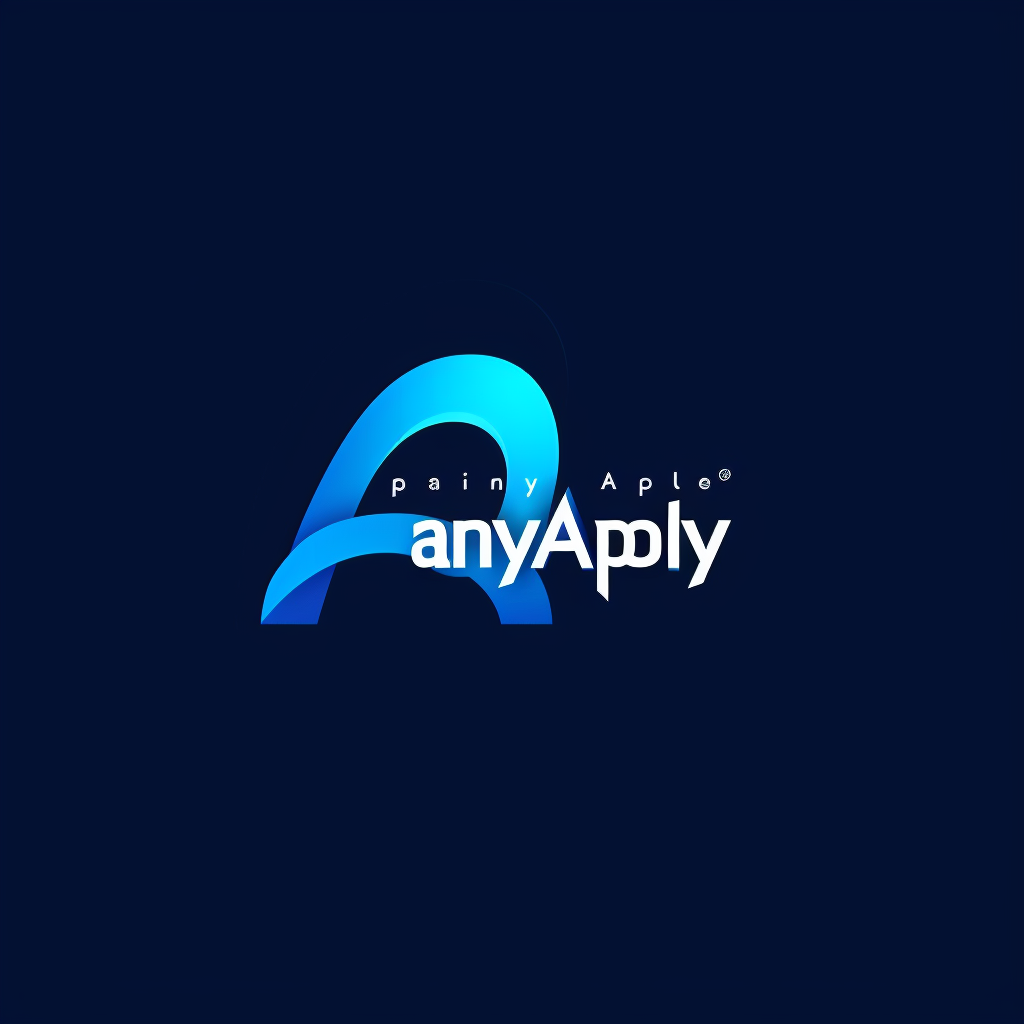 anyApply Logo Design Blue