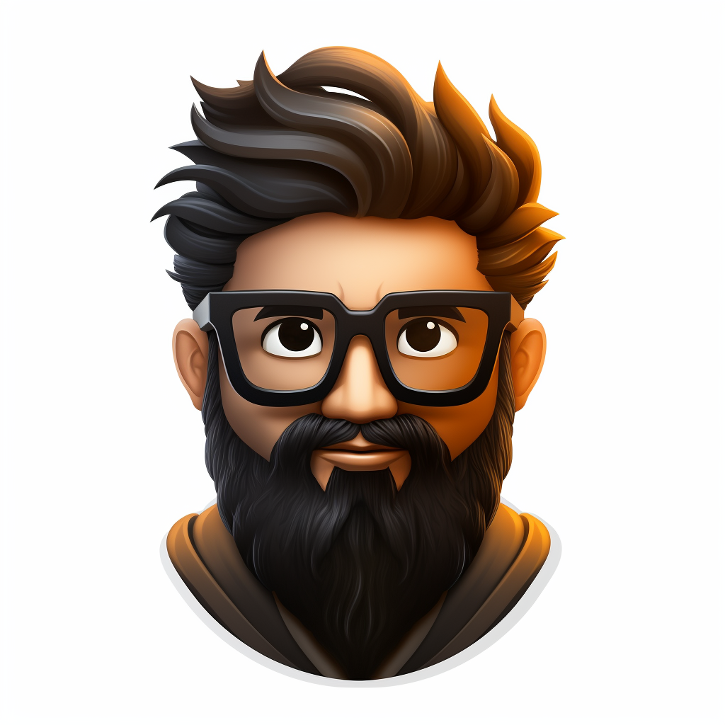 Trendy person with glasses and beard