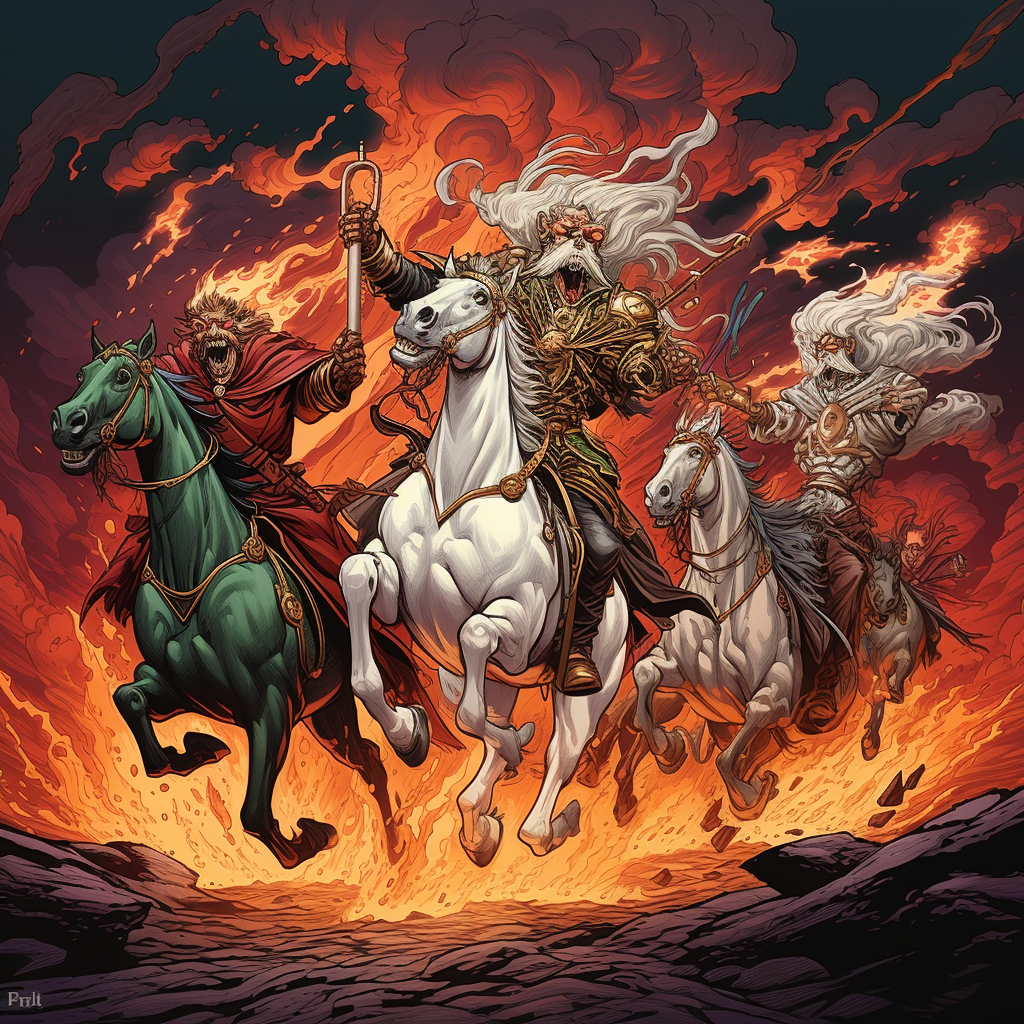 Four Horsemen Cartoon Depictions