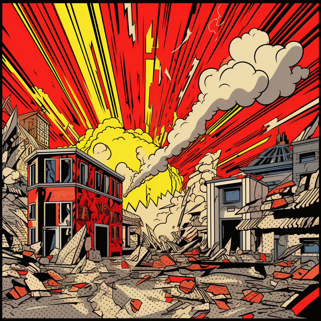 Apocalypse News in Roy Lichtenstein Style