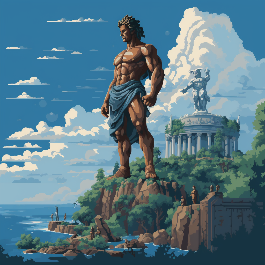 Pixel art depiction of Apollo