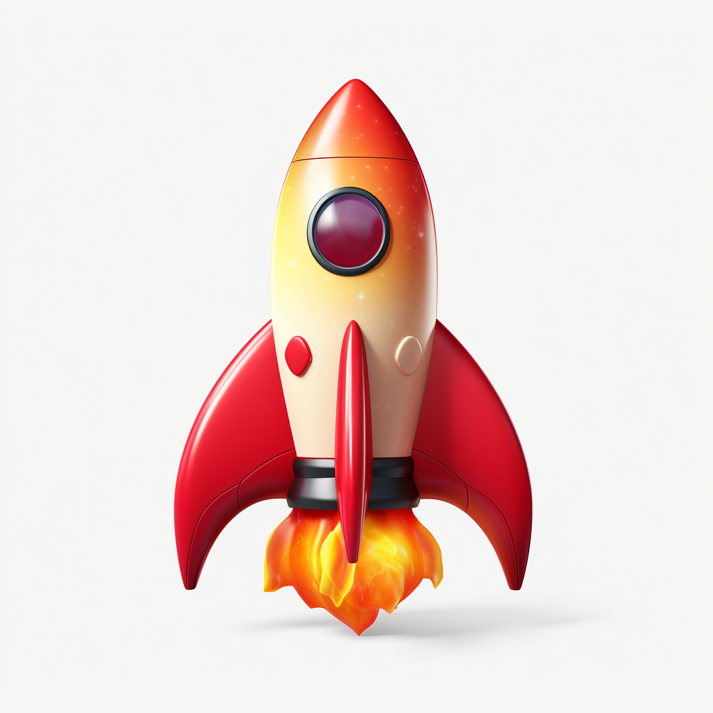 Transparent background Apple Emoji Rocket