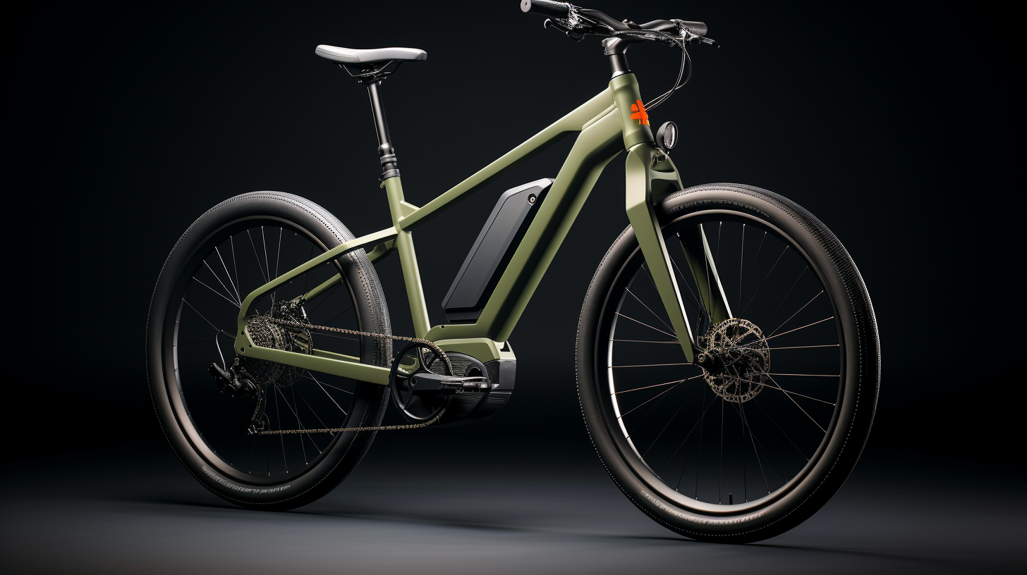 Apple-Inspired Electric Bike with Green Frame