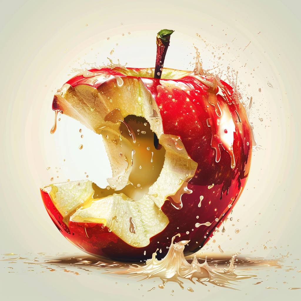 Fresh Red Apple Vector