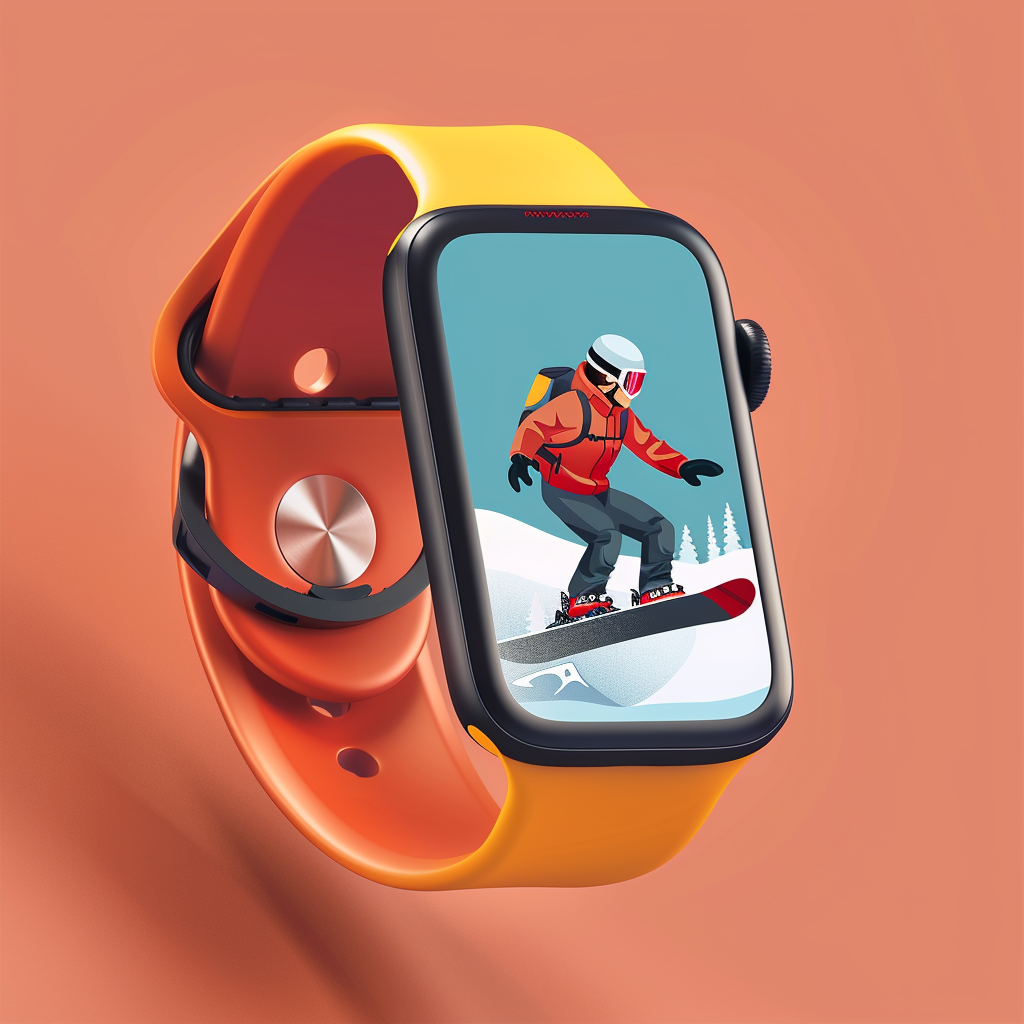 Apple Watch Snowboarding Wireframe