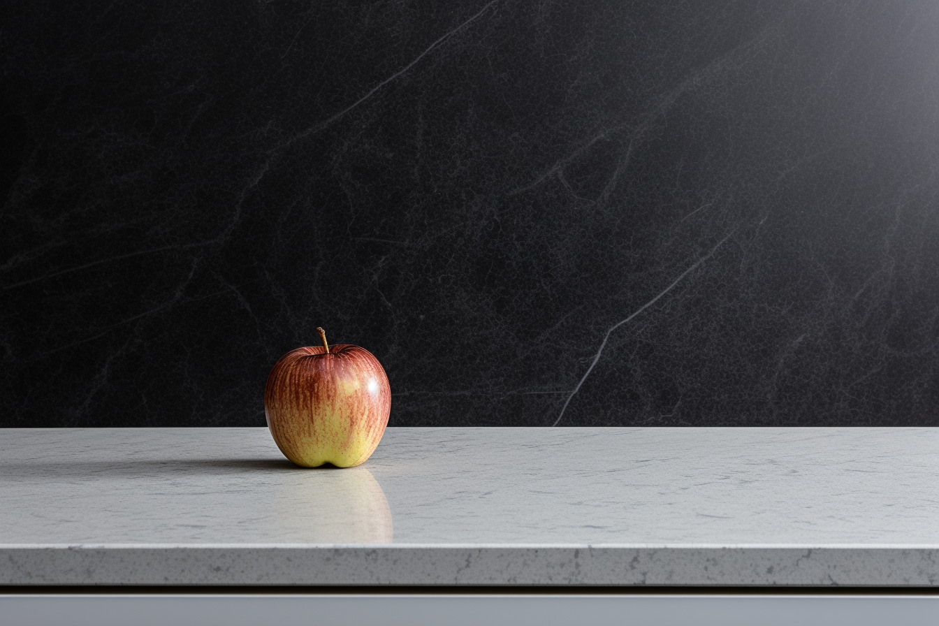 Fresh Apple on Quartz Countertop