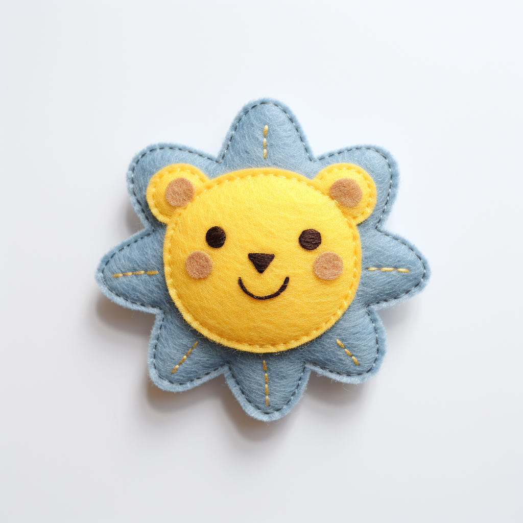 Applique style cute teddy bear design