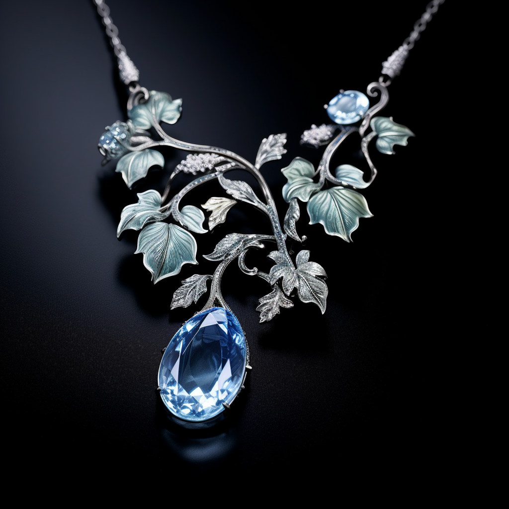 Nature-inspired Aquamarine and Blue Sapphire Carvings