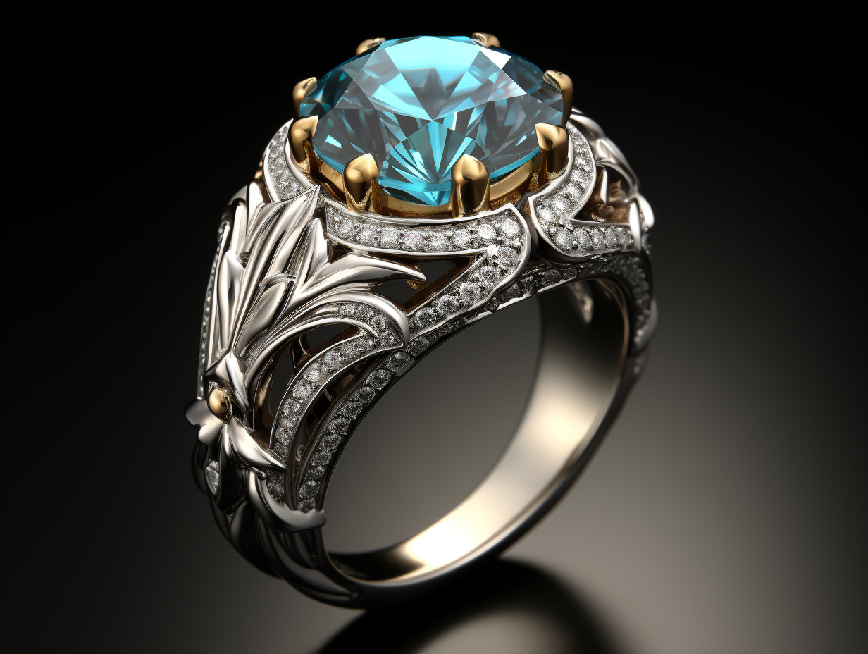 Beautiful aquamarine sterling silver ring