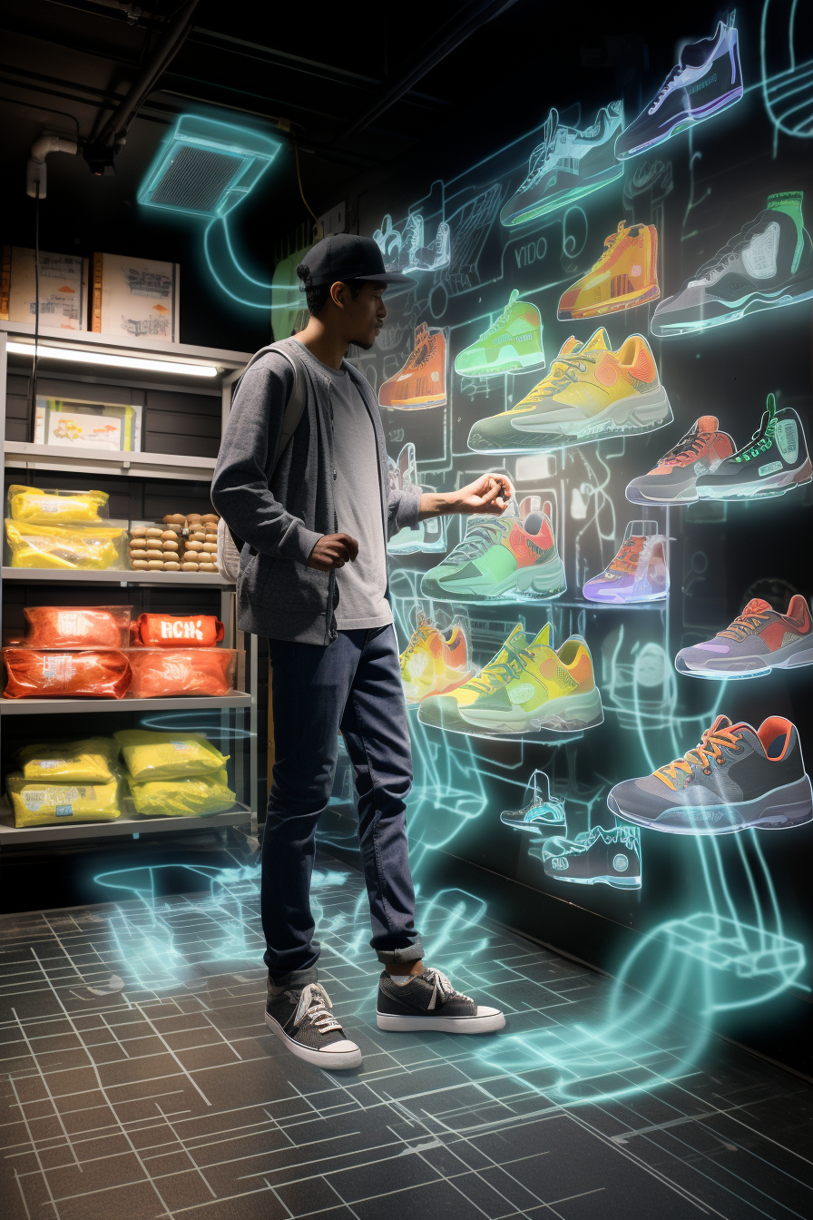 Shoe store in augmented reality