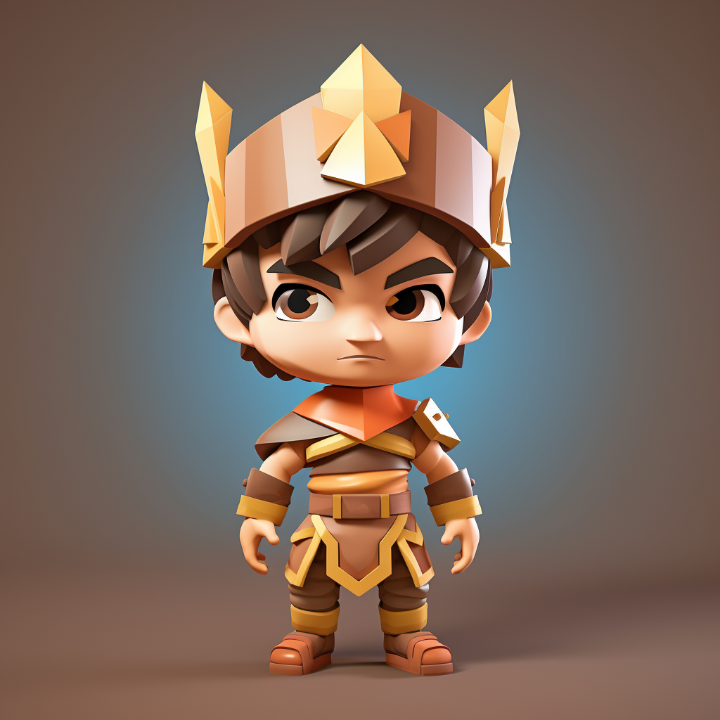 Cute Arabian Warrior Boy Character