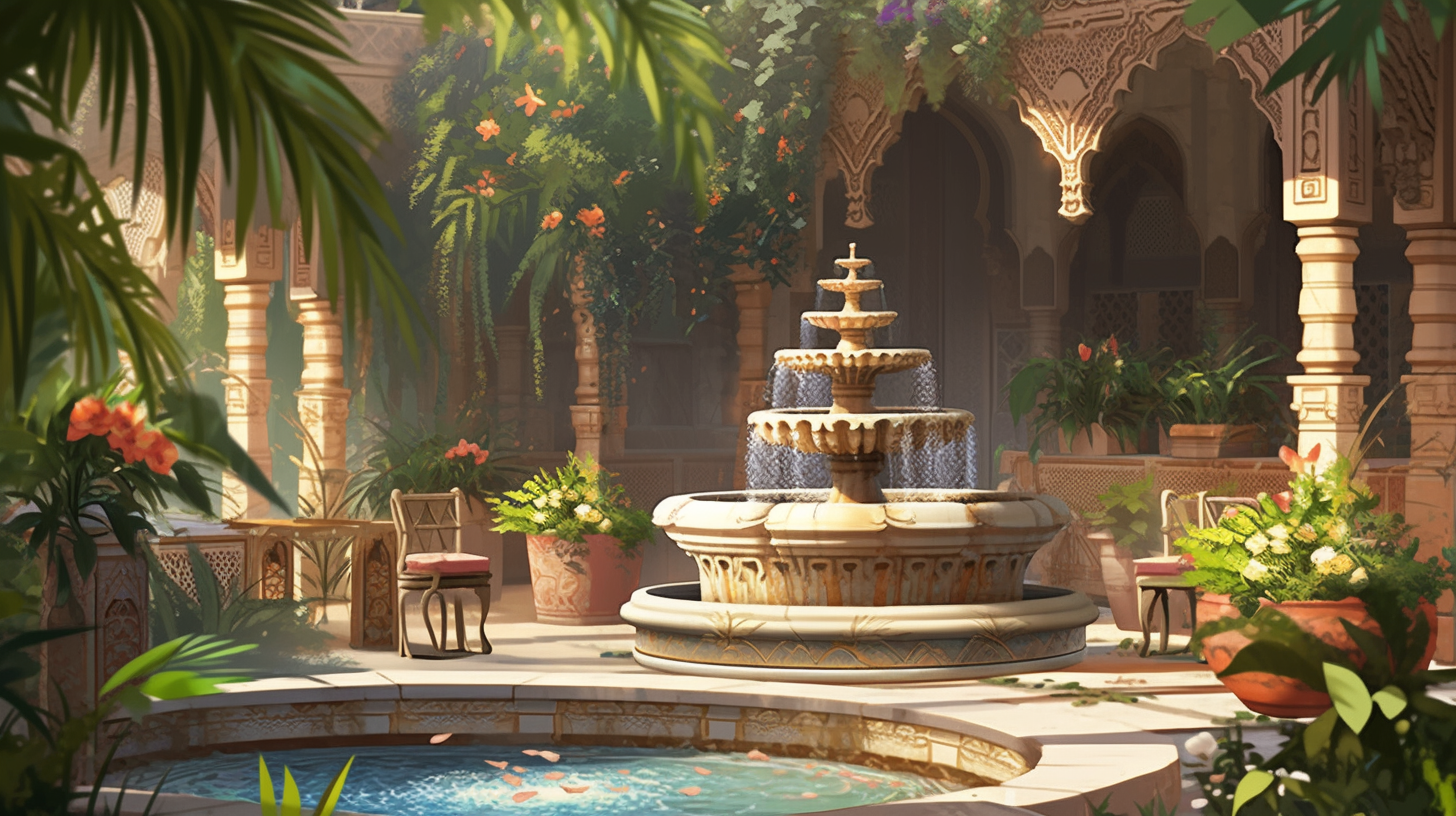 Beautiful Arabian Garden Landscape