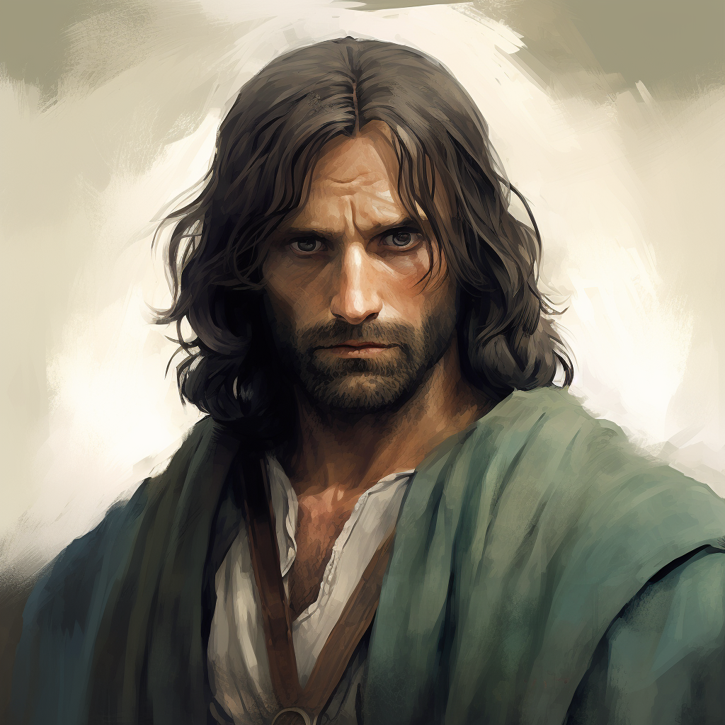 Aragorn with tiny eyes art