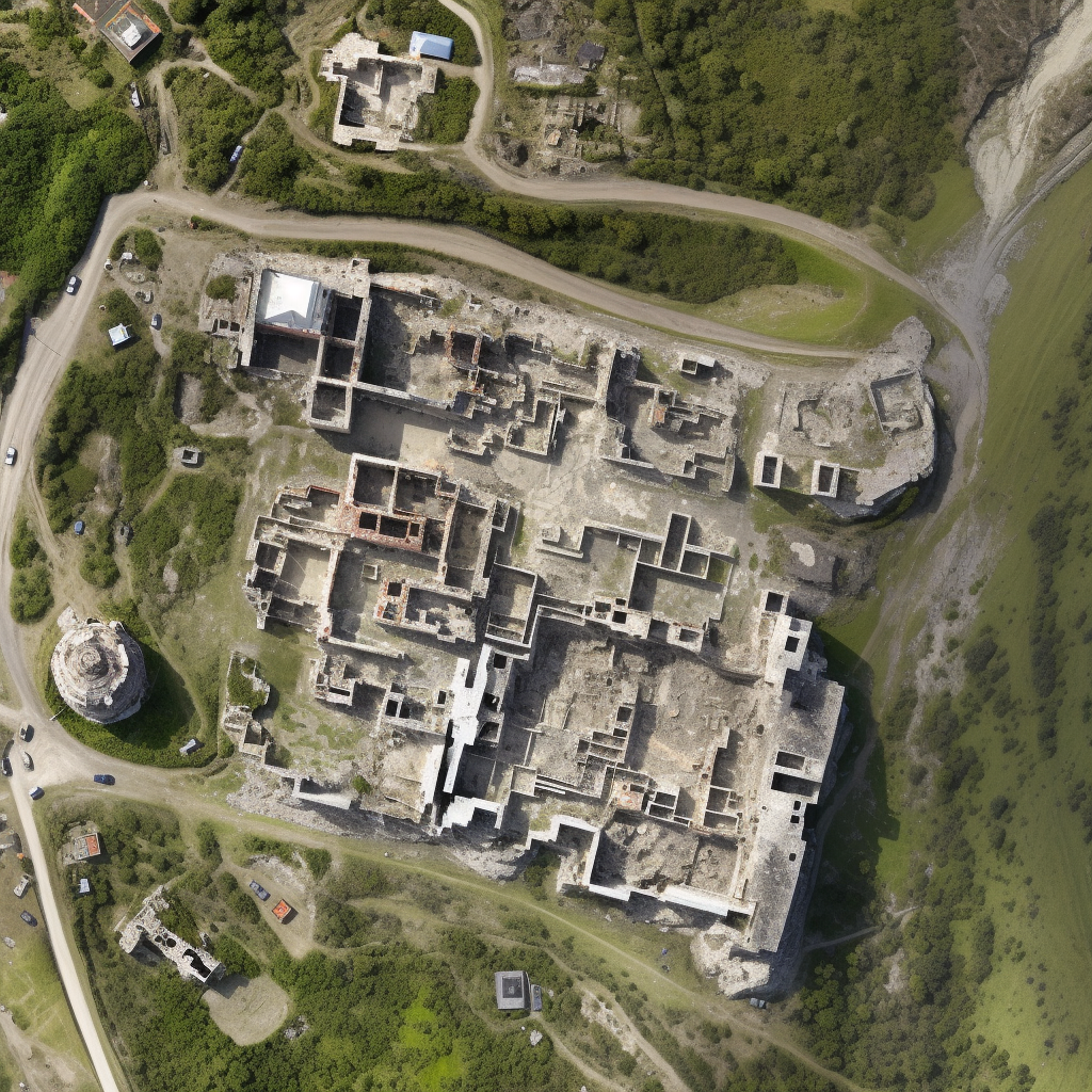 Drone-based image of Chun Castle discoveries