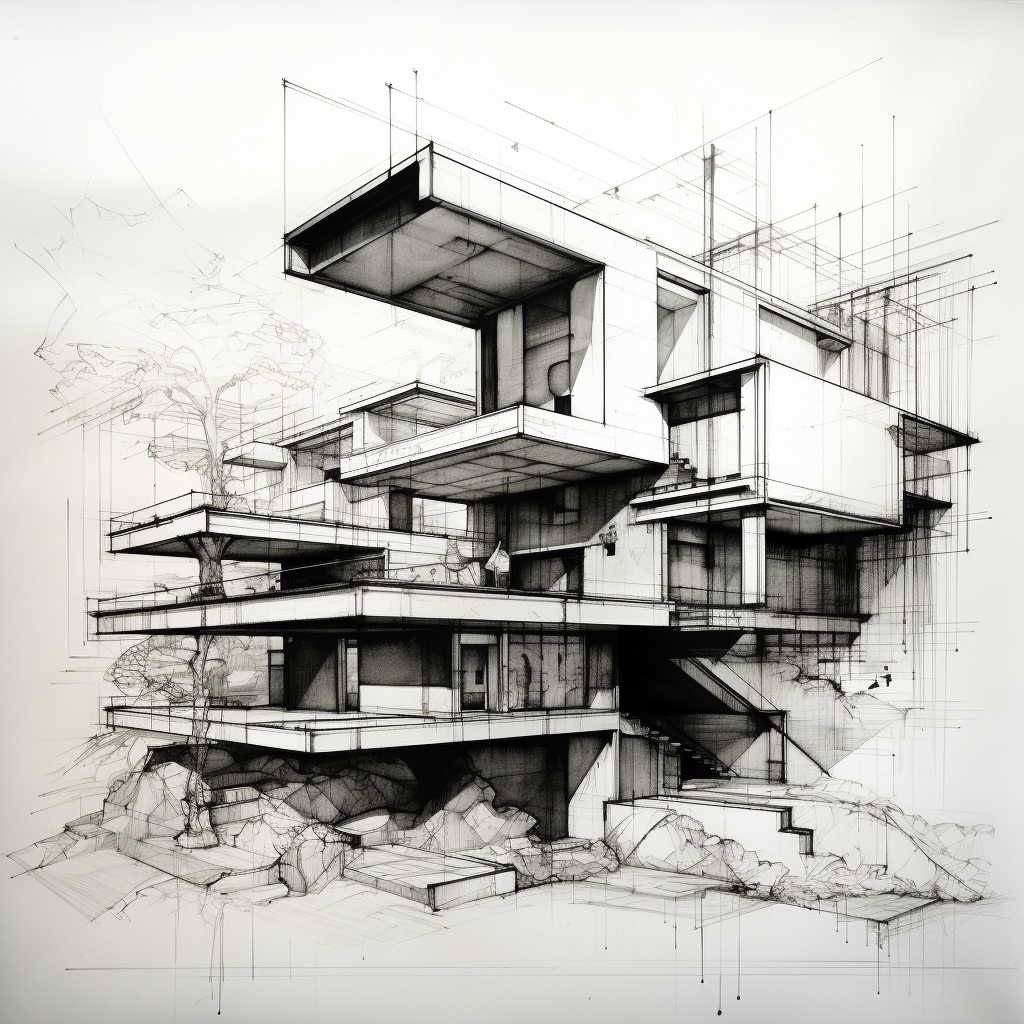 Realistic Architect Drawing of Home