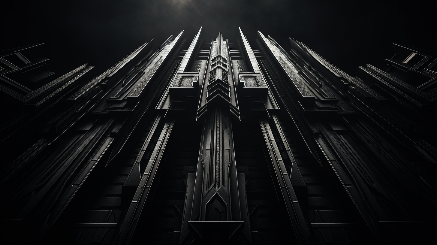 A powerful dark and moody architectural close-up