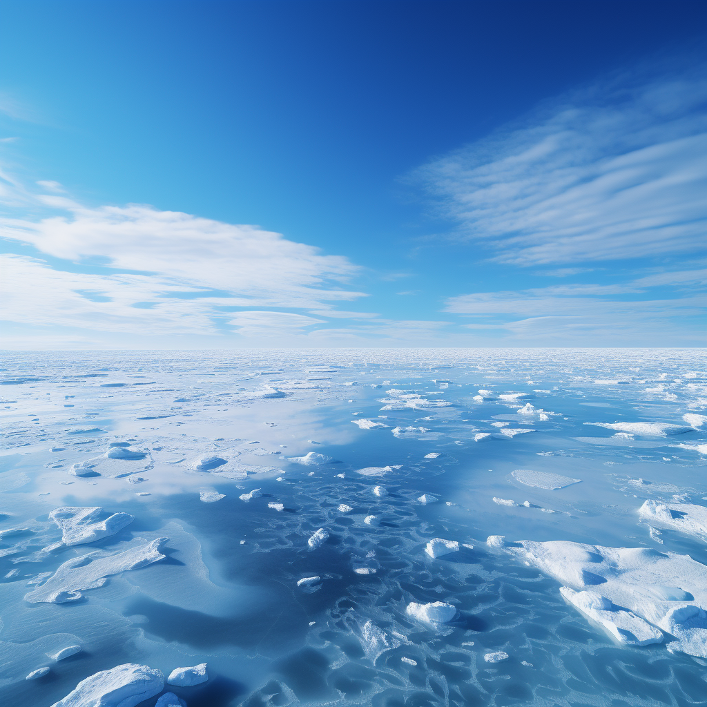 Stunning wide view of Arctic Ocean