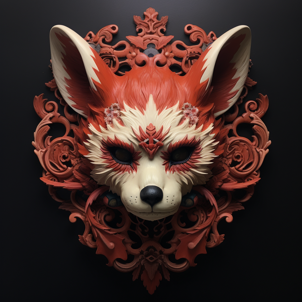 Aries Skull on Red Panda Head