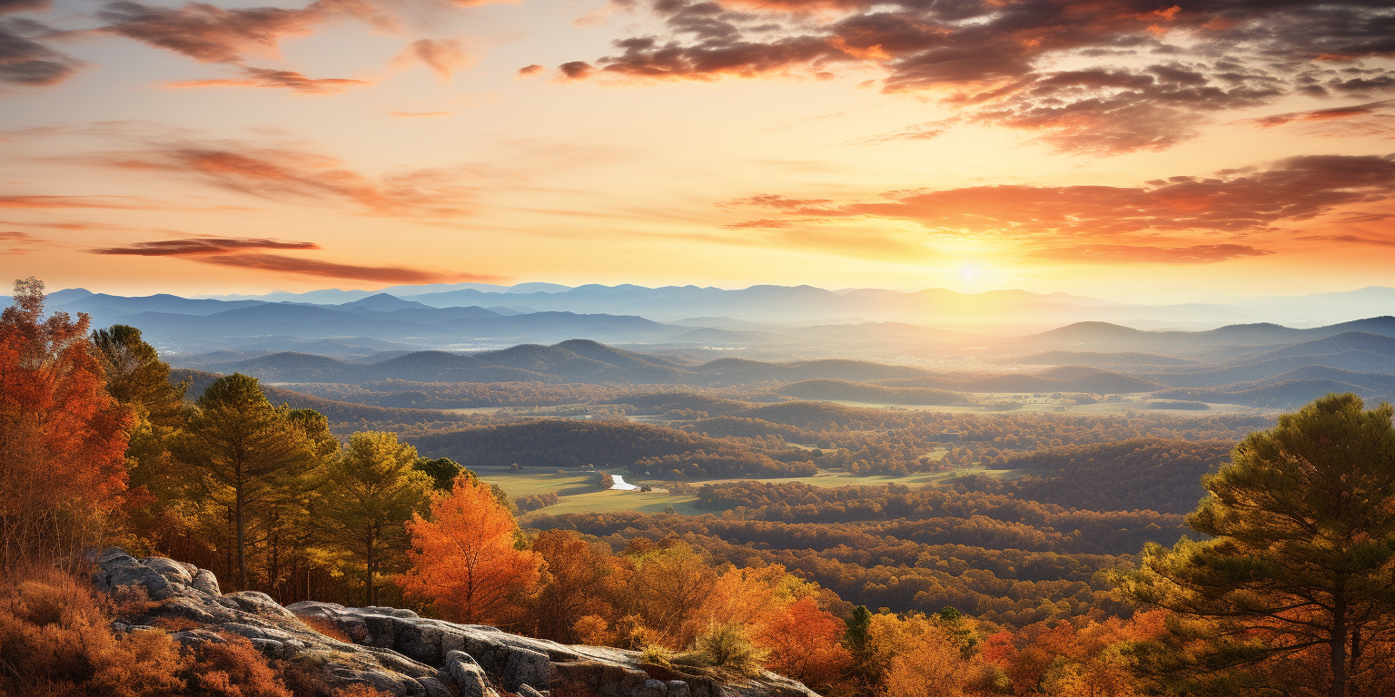 View of Arkansas mountain range