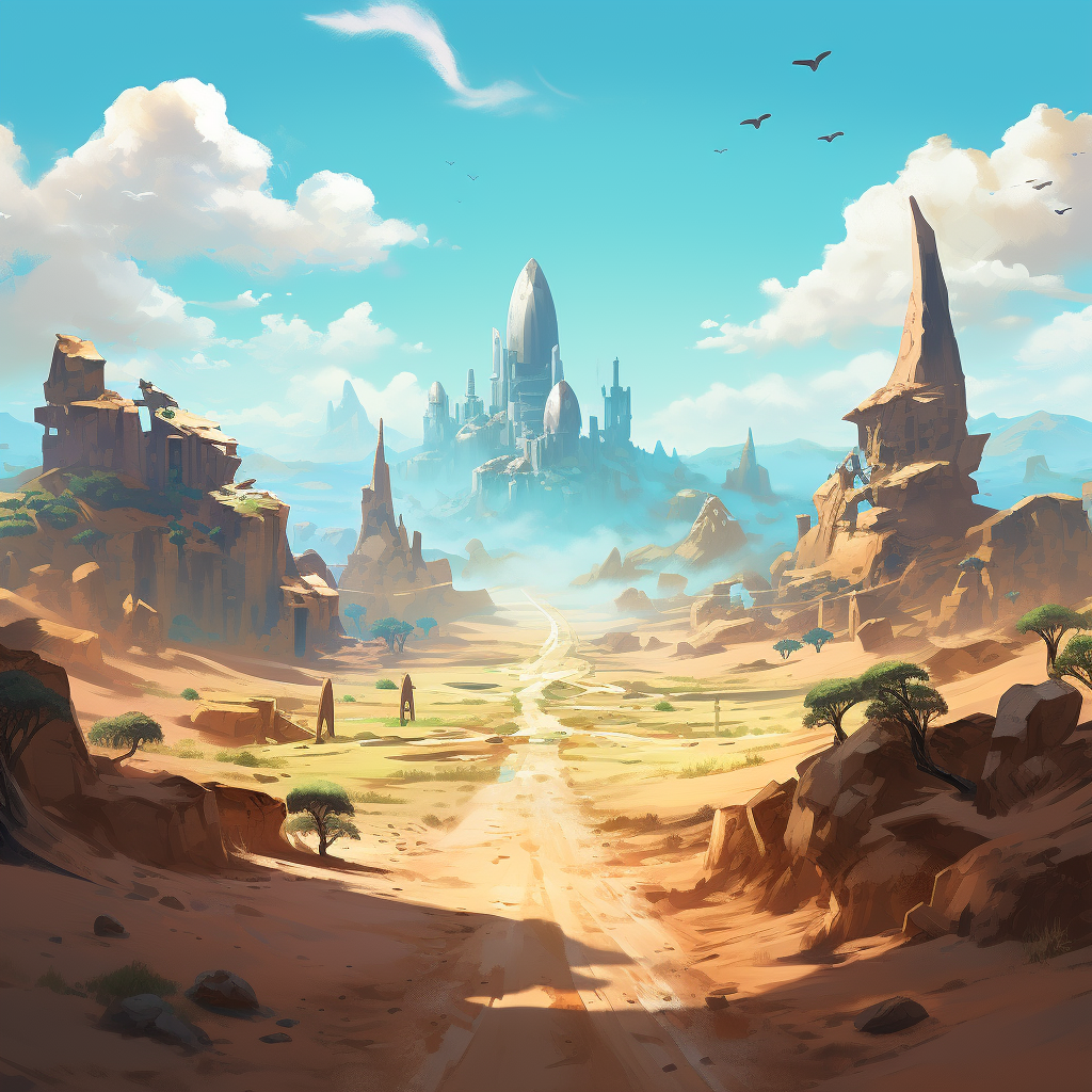 Arknights desert-like wilderness land image